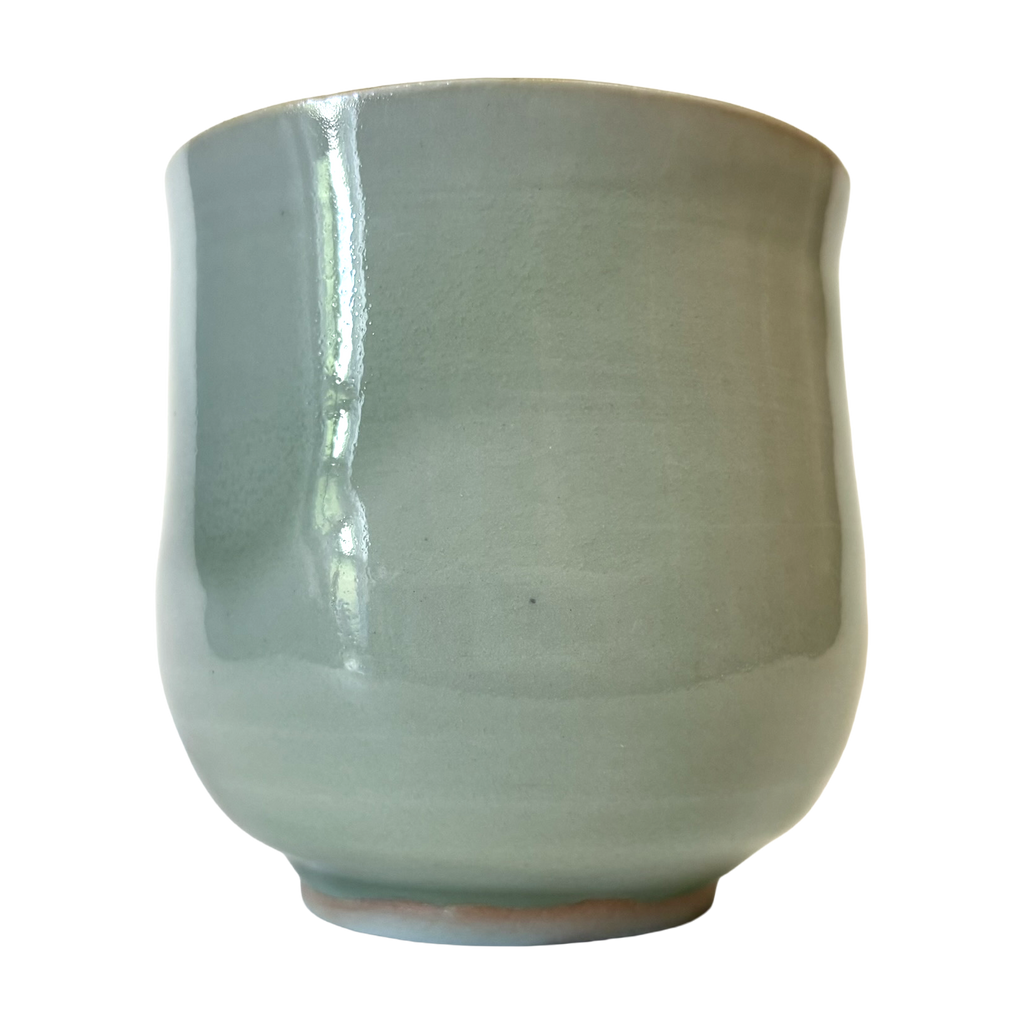 Striped Green Celadon Yunomi